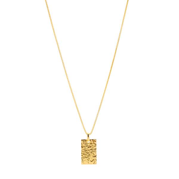Organic Signet Necklace - gold-plated