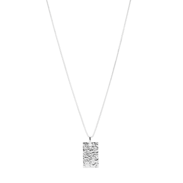 Organic Signet Necklace - silver