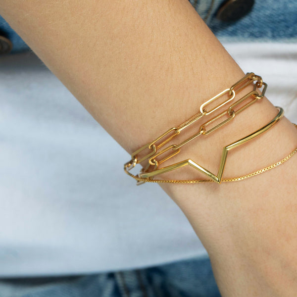 Open Willow Bangle - Gold-plated