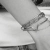 Open Willow Bangle - Silver
